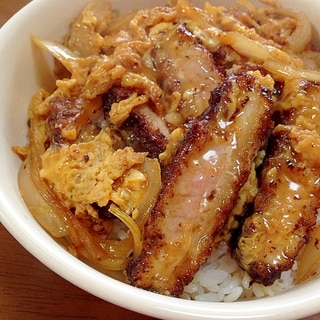 トンカツの残りでカツ丼